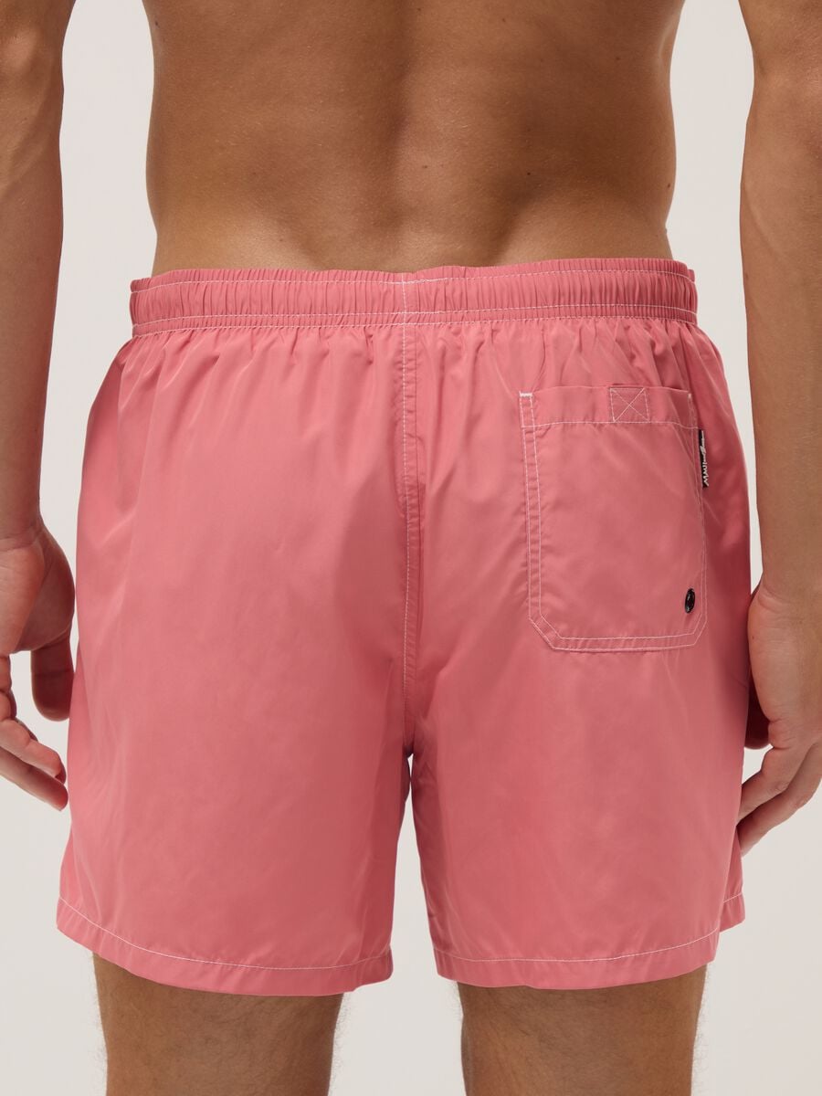 Pink swim shorts with elasticated waist_2