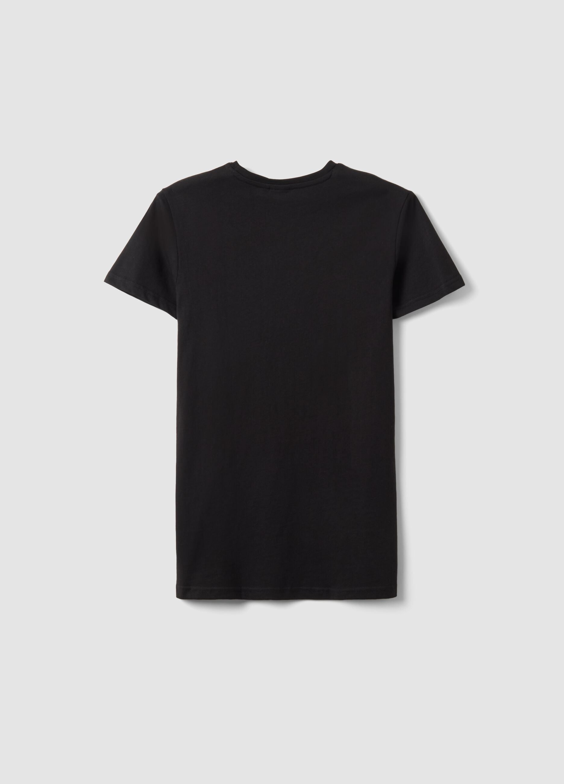 Kids' pure black cotton Minecraft T-shirt
