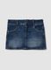 Blue stretch cotton denim mini skirt_4
