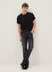 Black Pure Cotton Slim Fit Distressed Jeans_0