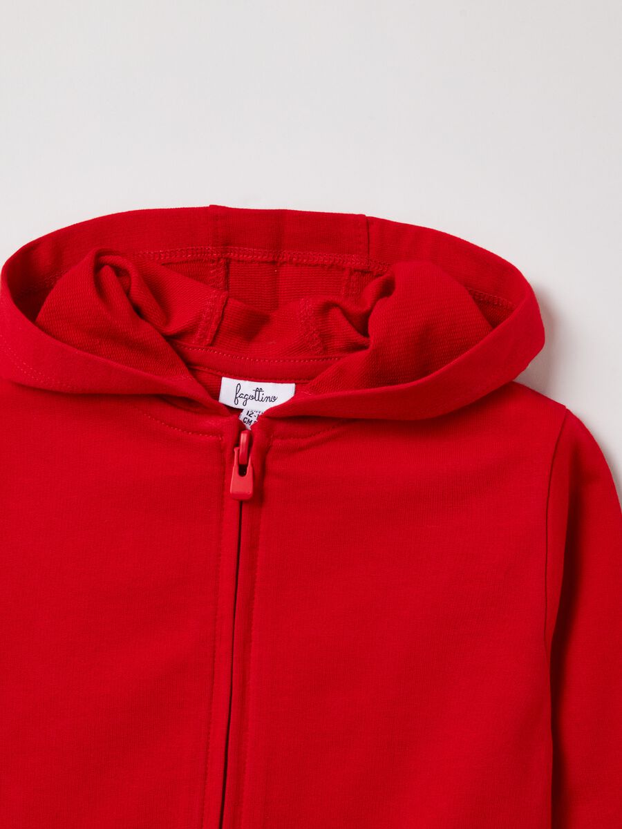 Cotton full-zip sweatshirt with hood_1