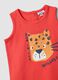 Rotes Tanktop aus reiner Baumwolle mit Print_2