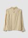 Beige viscose-blend blouse with bow collar_2