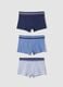 3-pack of navy, light blue and ice white stretch organic cotton boxers_0