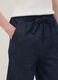 Pantaloni denim blu in puro cotone wide leg con coulisse_3