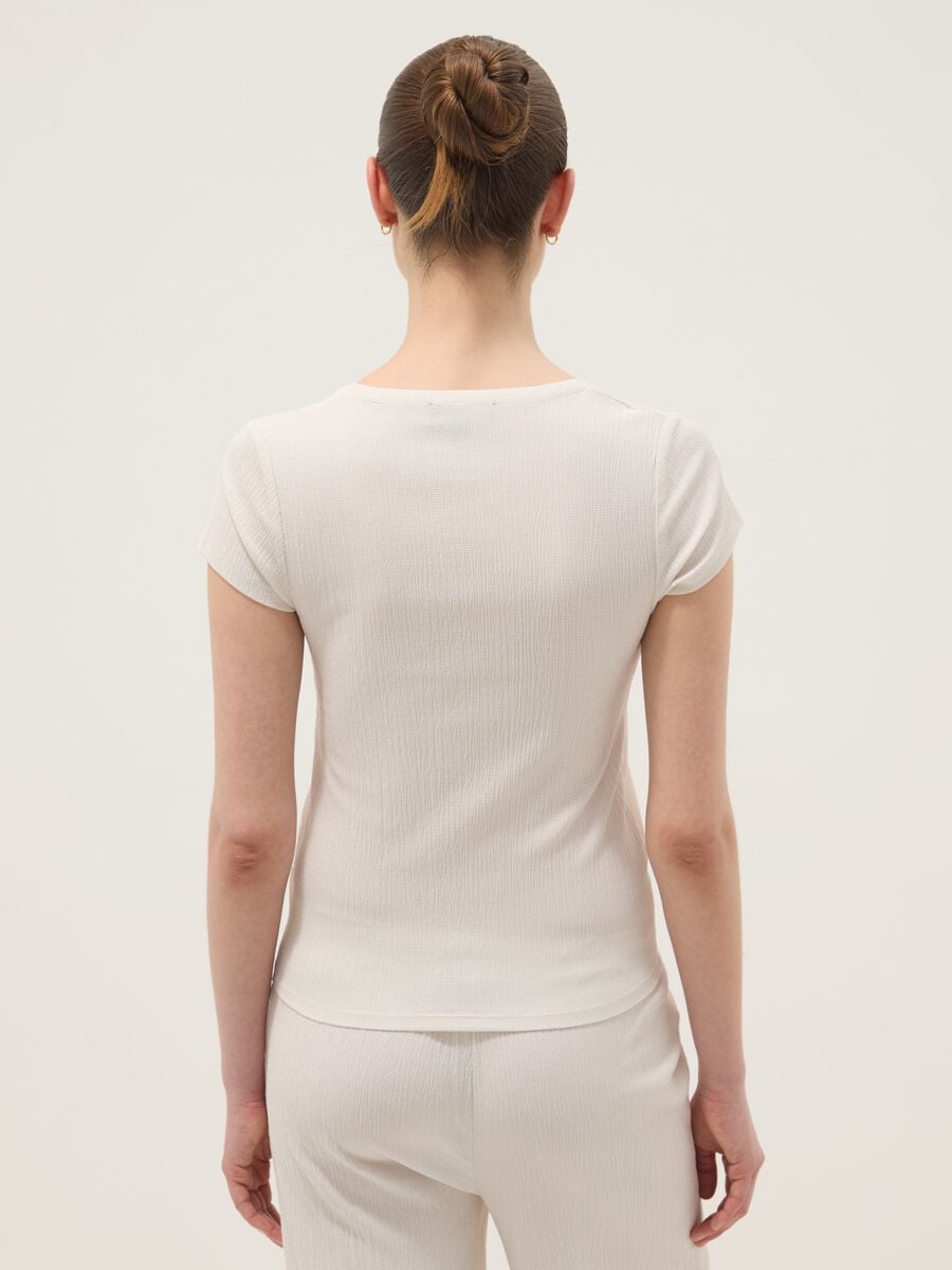 White short-sleeved stretch T-shirt_3