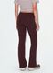 Brown Flared Stretch Cotton Trousers_3