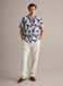 Blue organic cotton floral shirt_2