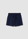 Girls&rsquo; blue pure cotton shorts, regular fit_0