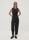 Black Milano stitch waistcoat in stretch viscose, regular fit_1