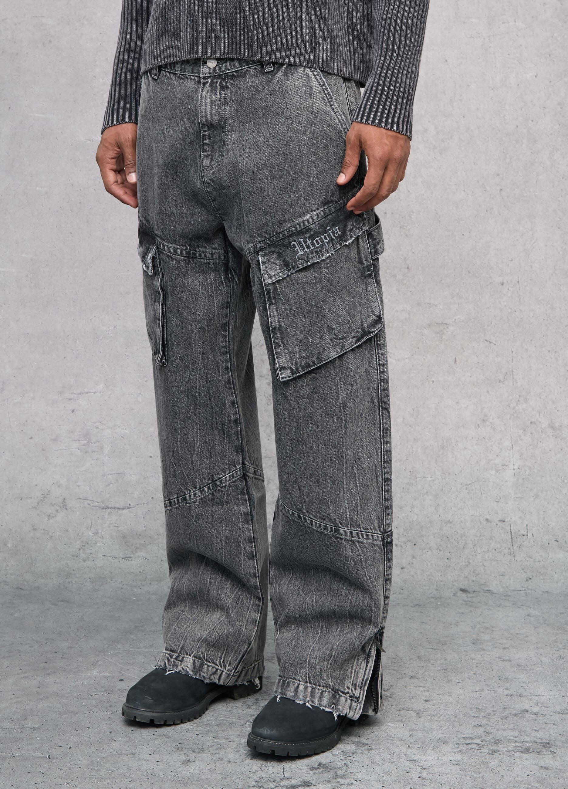 Cargo Denim Washed Grey