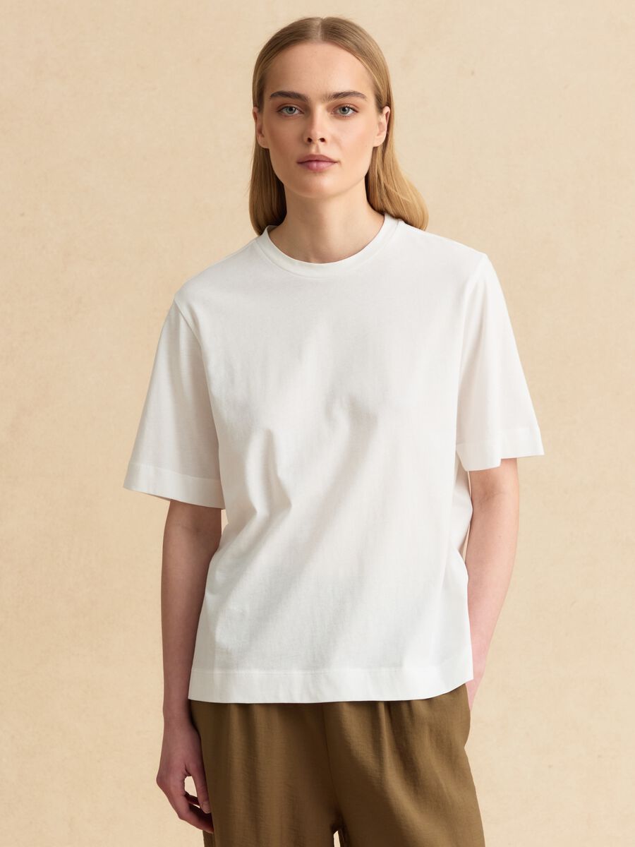 Wei&szlig;es T-Shirt aus reiner Baumwolle_1