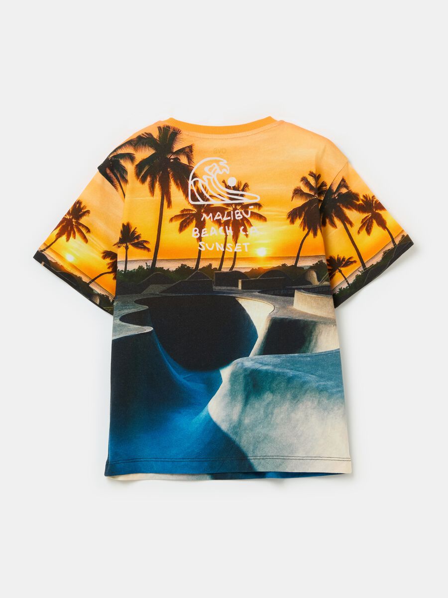 T-shirt with Malibu skateboard park print_1
