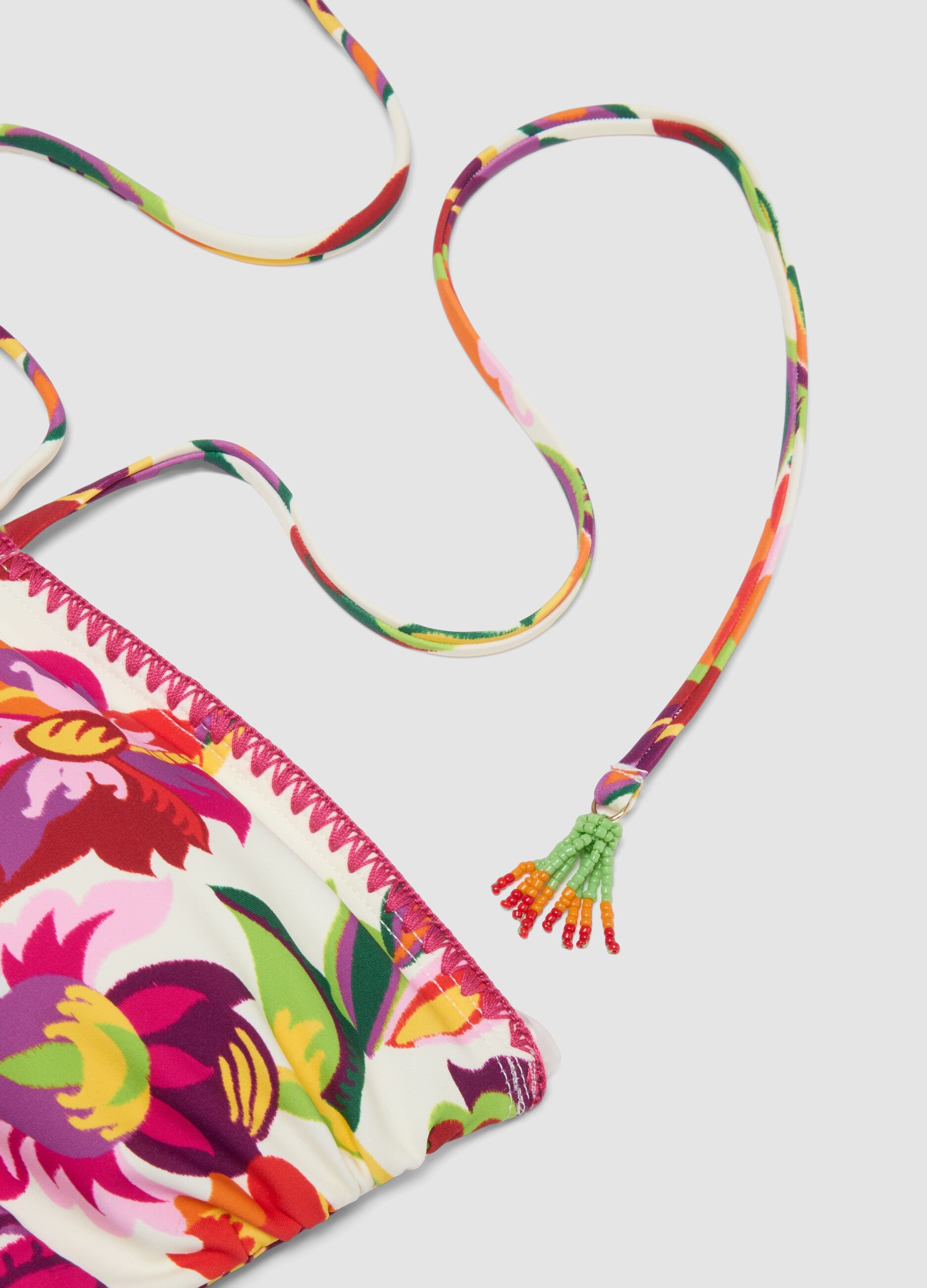 Multicolour Stretch Fabric Swimsuit