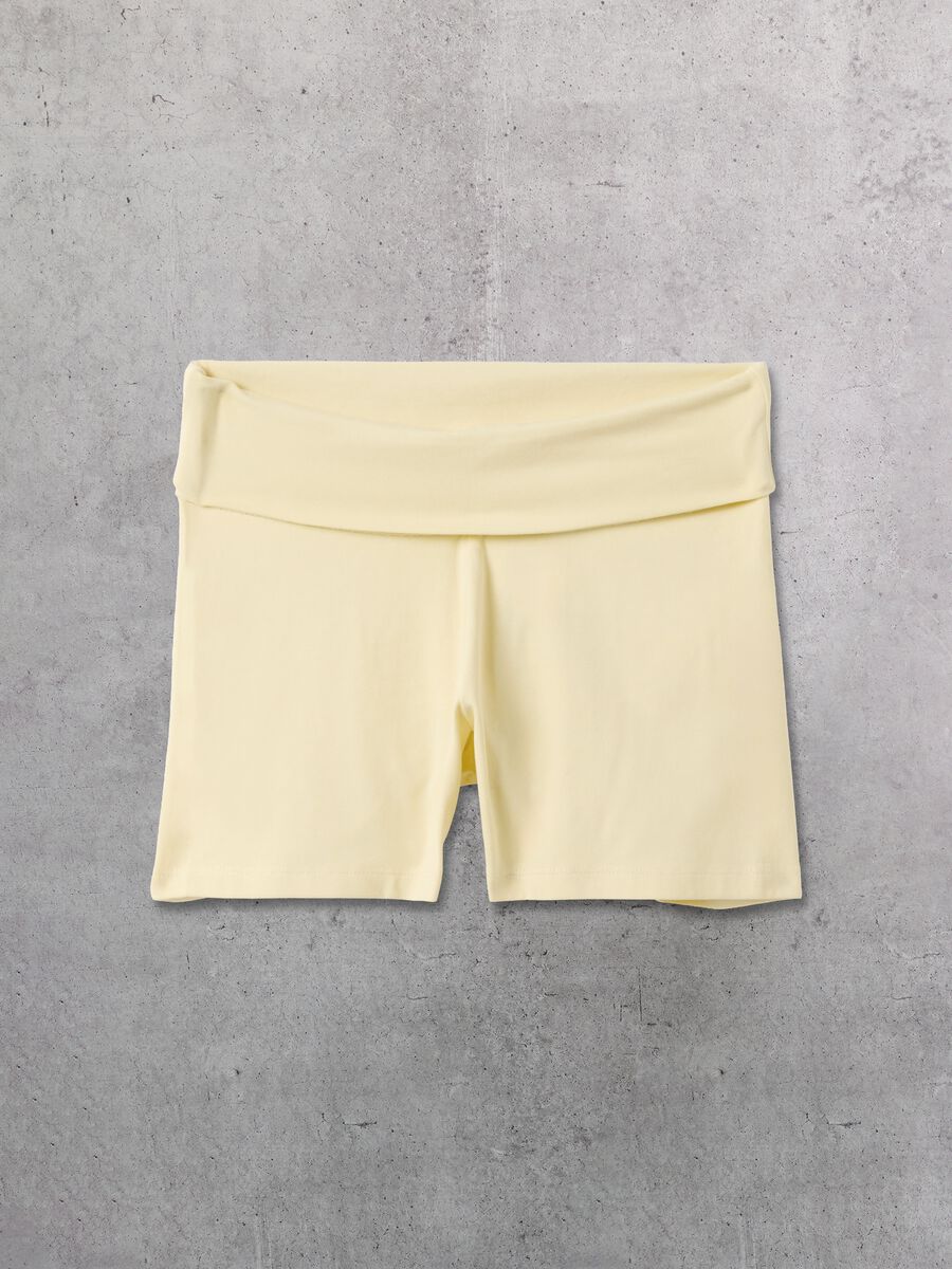 Pastel Yellow Yoga Shorts_5