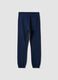 Blue pure cotton jogger trousers with print for boys_4