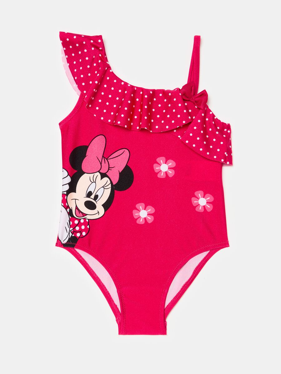 One-piece swimsuit with Minnie Mouse print_0