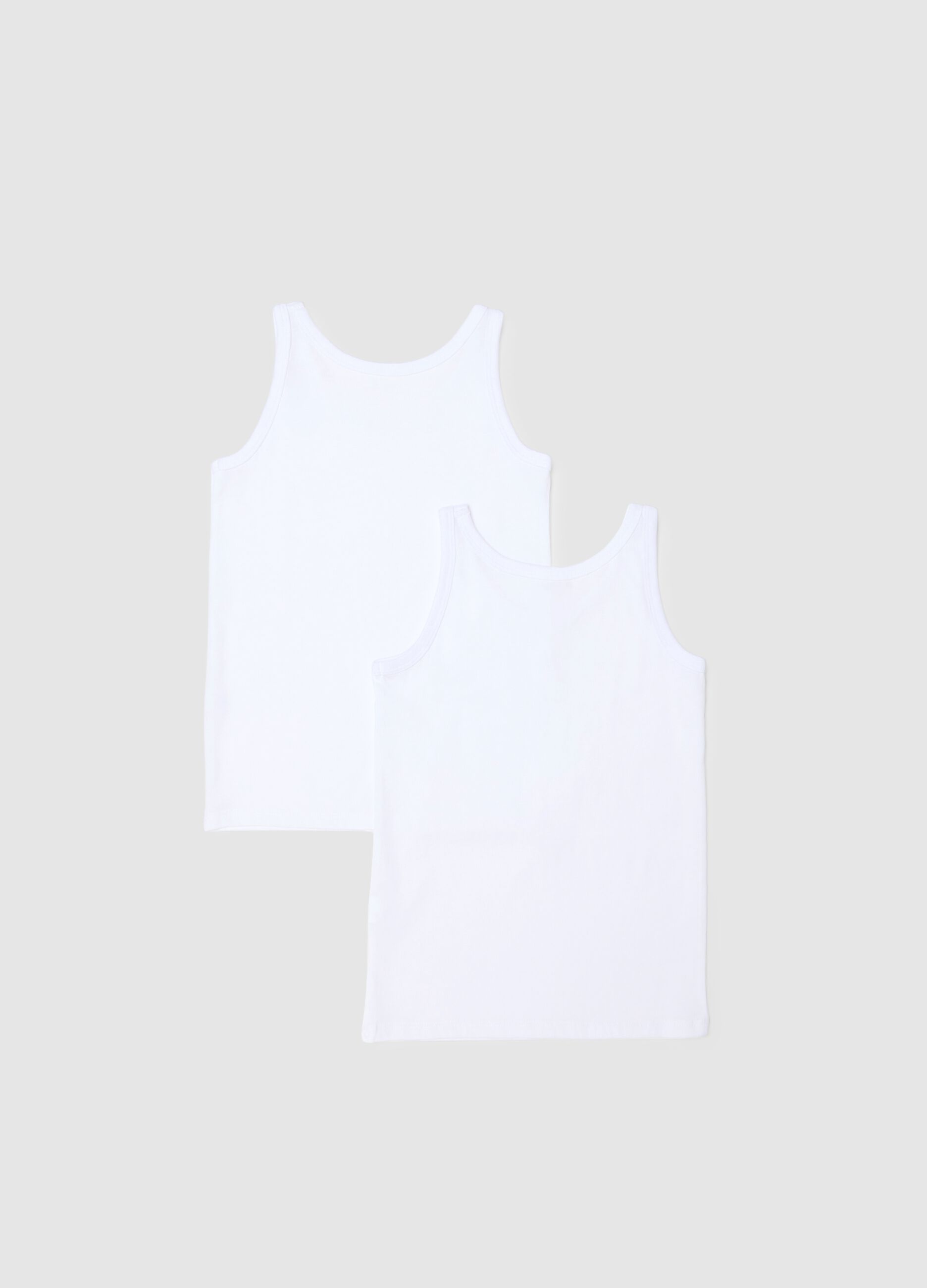 Child's White Vest Twin Pack in Pure Cotton