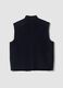Blaues Gilet aus Woll-Viskose-Mix mit aufgesetzten Taschen_2