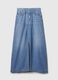 Long denim skirt with split_4