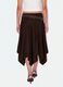 Brown midi skirt with asymmetric hem_2