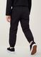 Pantaloni neri in cotone elasticizzato con fondo elasticizzato per bambino_2