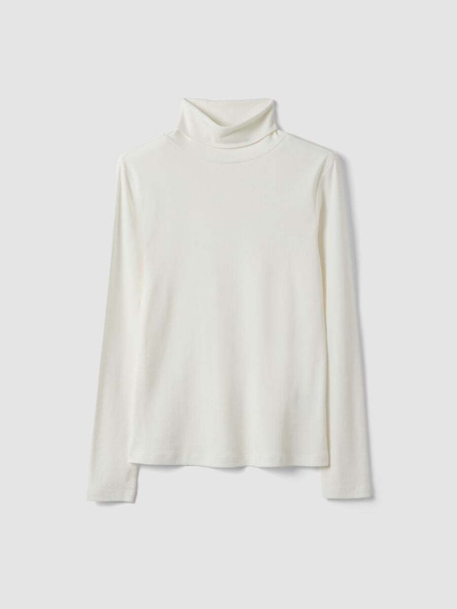 White pure cotton crew-neck T-shirt_4