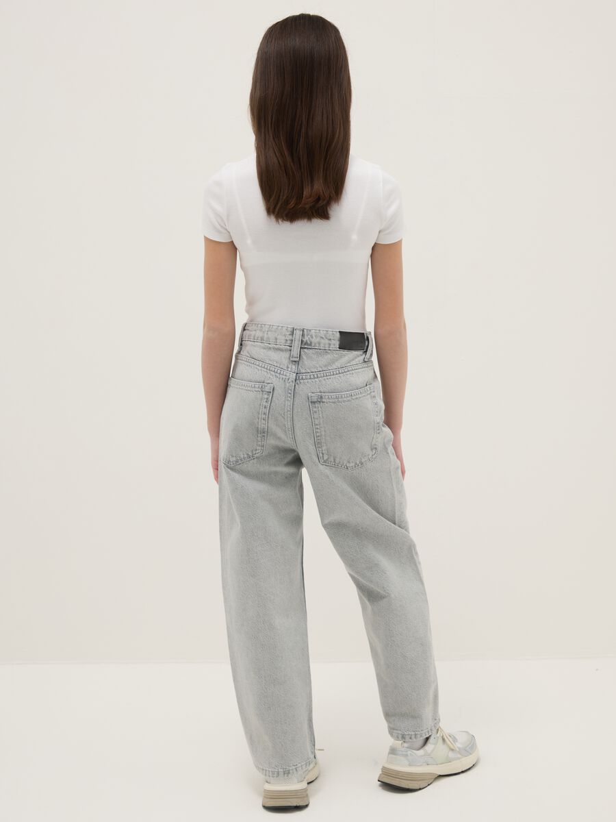 Graue Jungen-Skaterjeans aus reiner Baumwolle_1