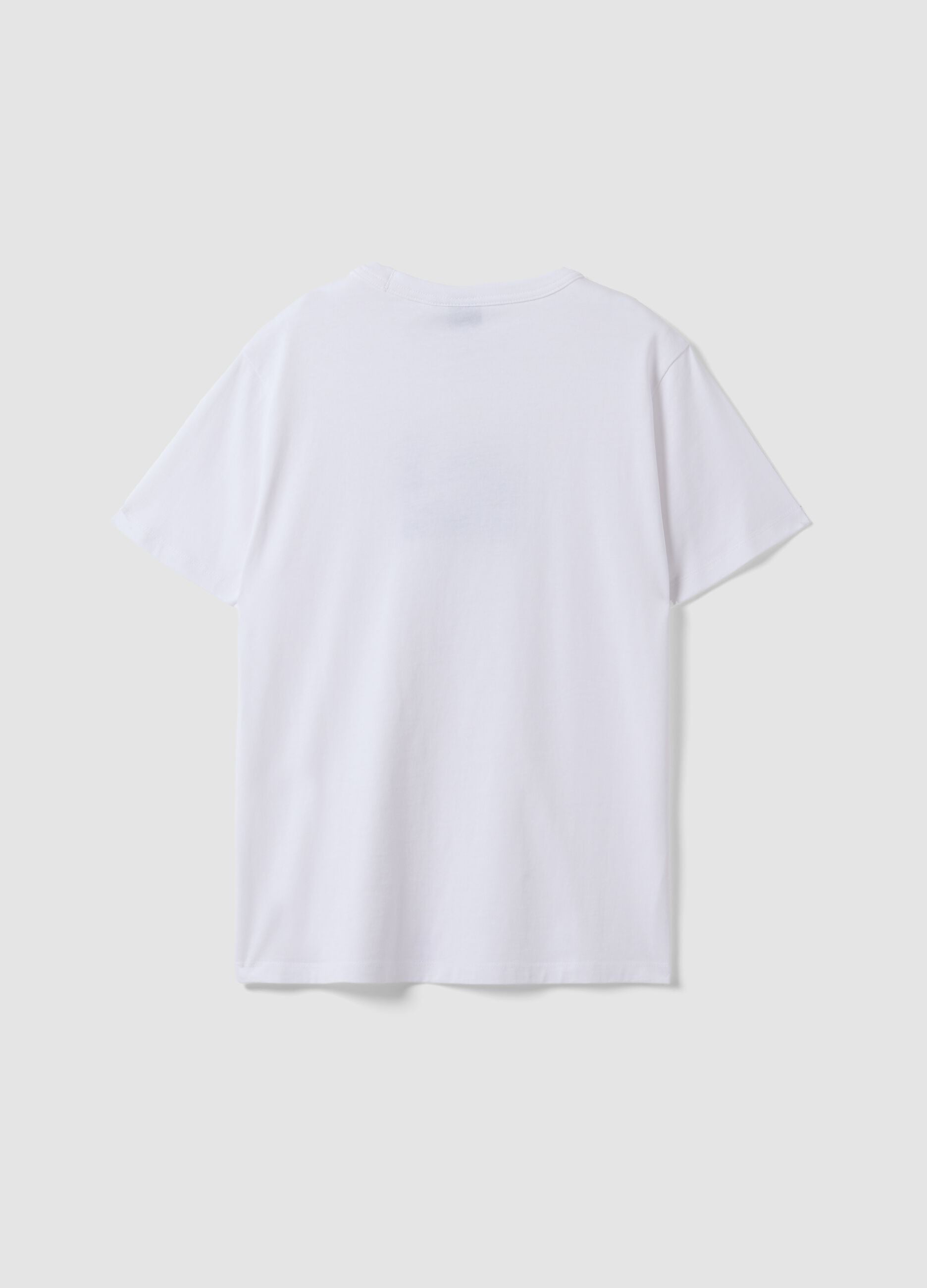 &Lambda;&epsilon;&upsilon;&kappa;ό T-shirt &alpha;&pi;ό 100% &beta;&alpha;&mu;&beta;ά&kappa;&iota; &mu;&epsilon; &sigma;&tau;ά&mu;&pi;&alpha; Hokusai