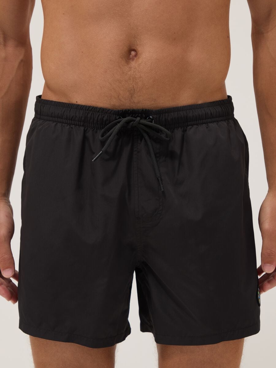 Ba&ntilde;ador tipo b&oacute;xer negro con cintura el&aacute;stica_2