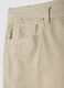Beige casual linen-blend regular-fit trousers_5
