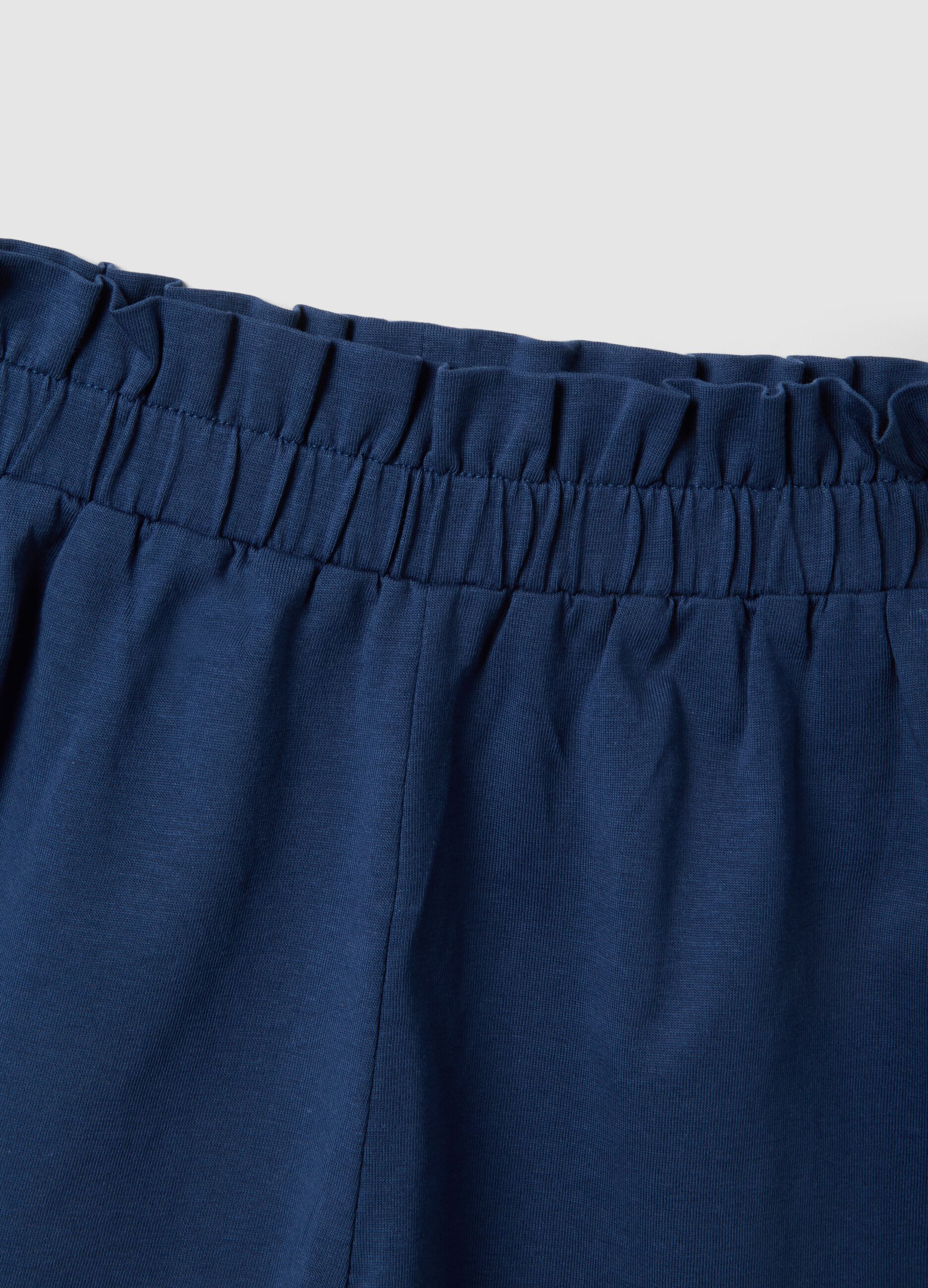 Conjunto de camisa e cal&ccedil;&otilde;es multicolor de algod&atilde;o puro para menina com corte regular