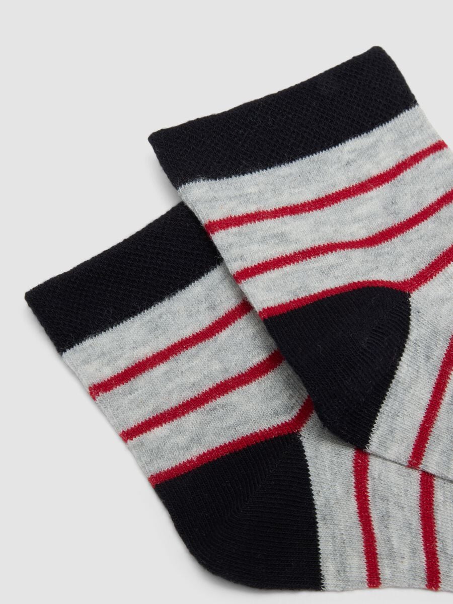 3-pack of multicolour short socks in stretch organic cotton for boys_1