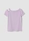 Purple organic cotton T-shirt with shoulder cut-out_3
