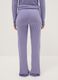 Purple pyjama trousers regular fit with lace details_2