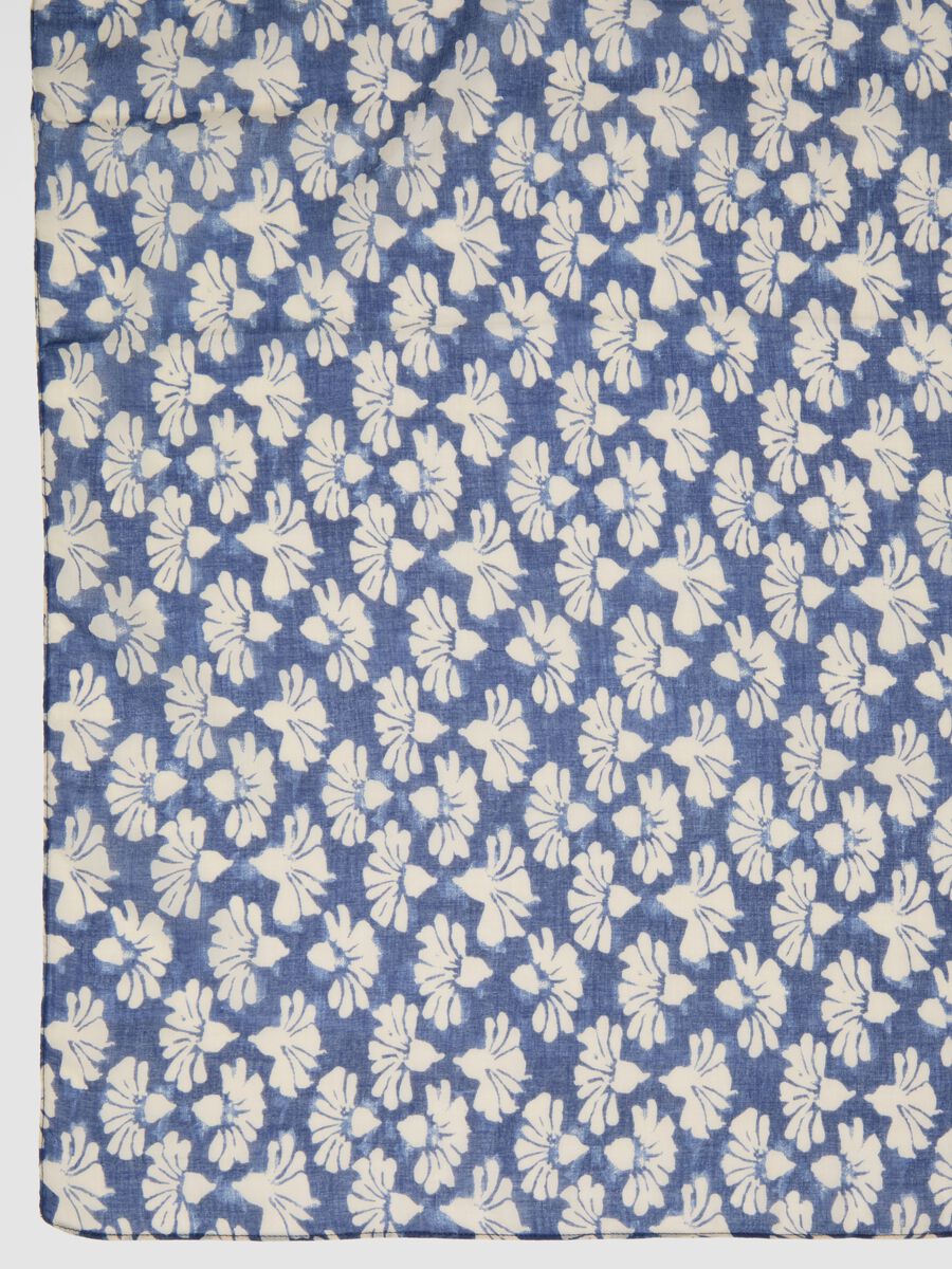Par&eacute;o bleu en pur coton &agrave; imprim&eacute; floral_2