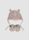 Grey Winnie the Pooh baby hat and booties set_0