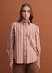 Brown striped pure cotton poplin shirt, regular fit_2