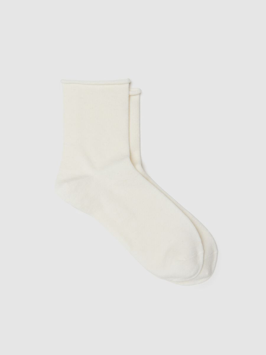 Short White Stretch Socks_0