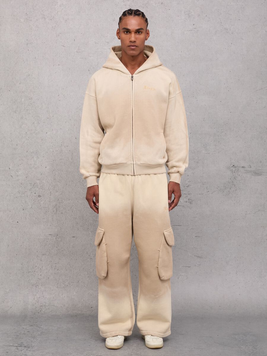 Sunfaded Zip Hoodie Vintage Sand_4