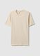 Beige pure cotton T-shirt regular fit_4