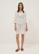 White cotton-blend kaftan_1
