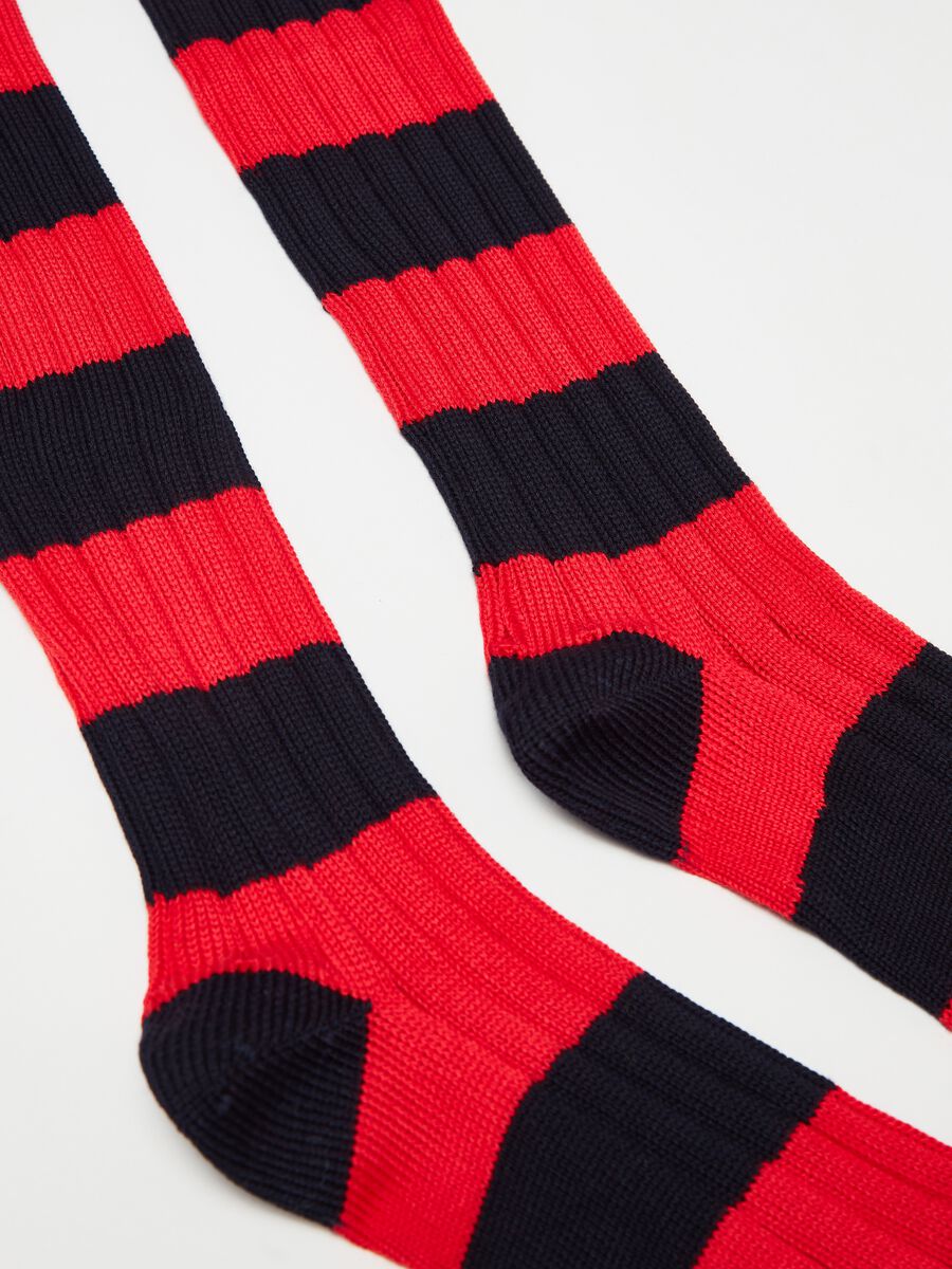Long socks in striped cotton_1