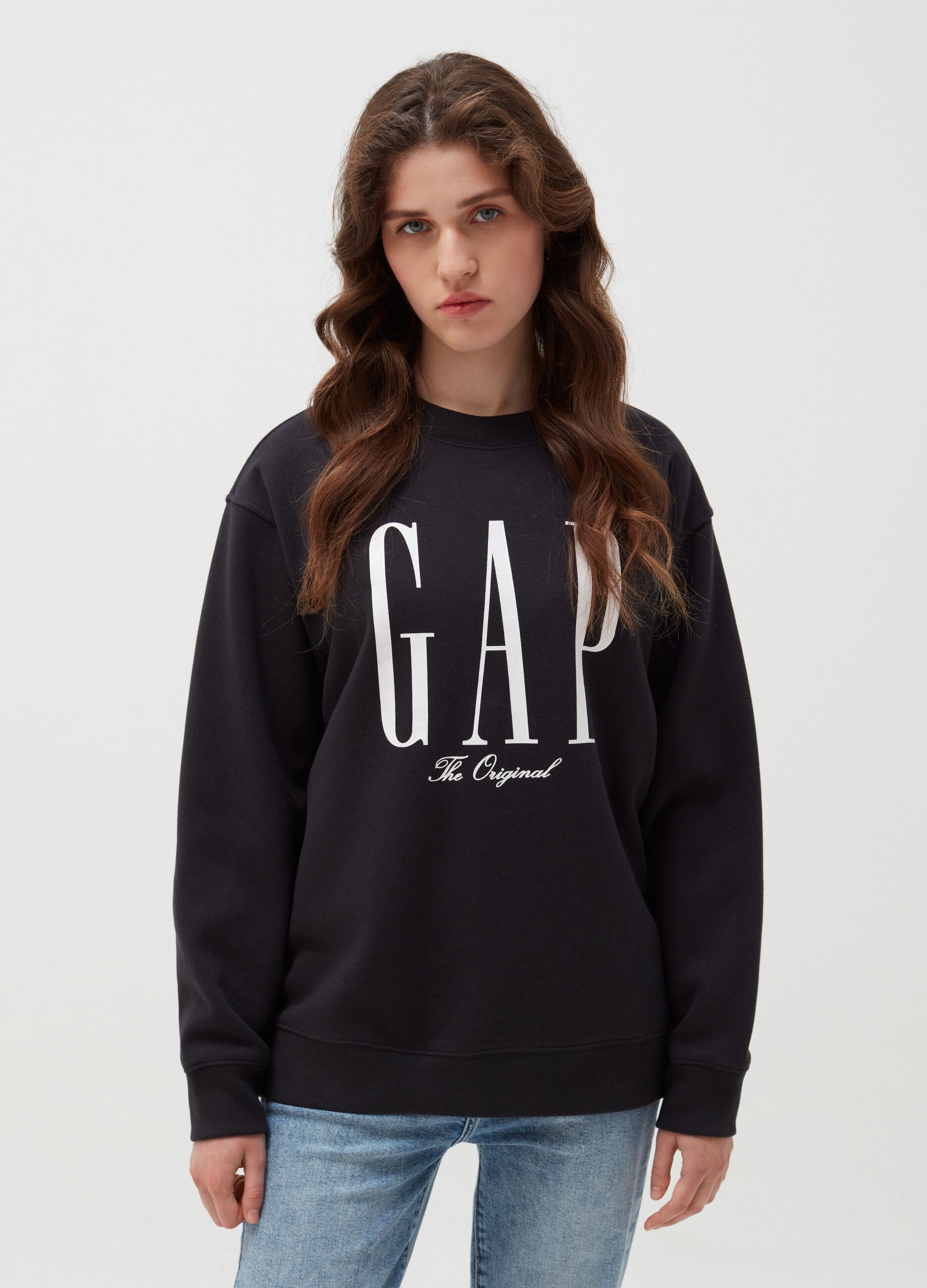 Sweatshirt with logo lettering print