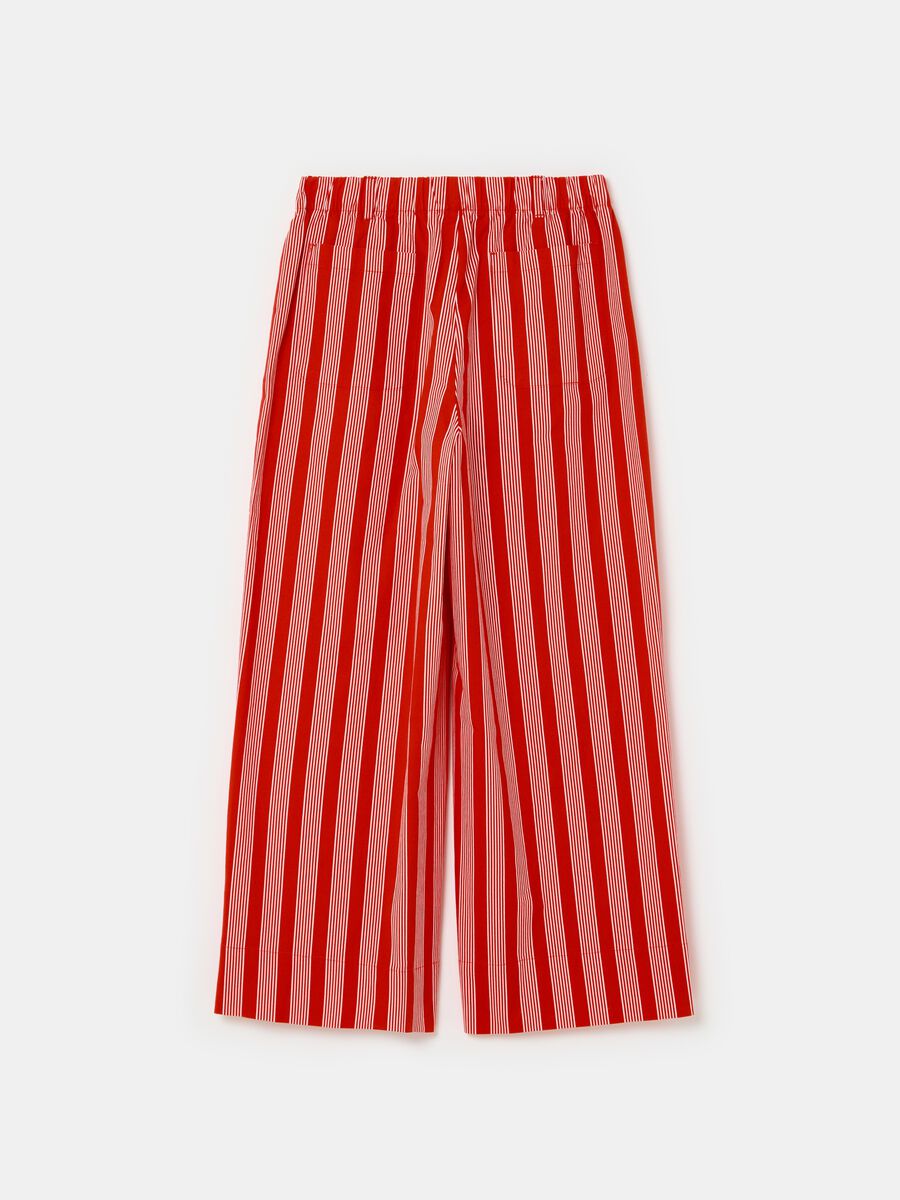 Wide-leg cropped trousers with slim stripes_4