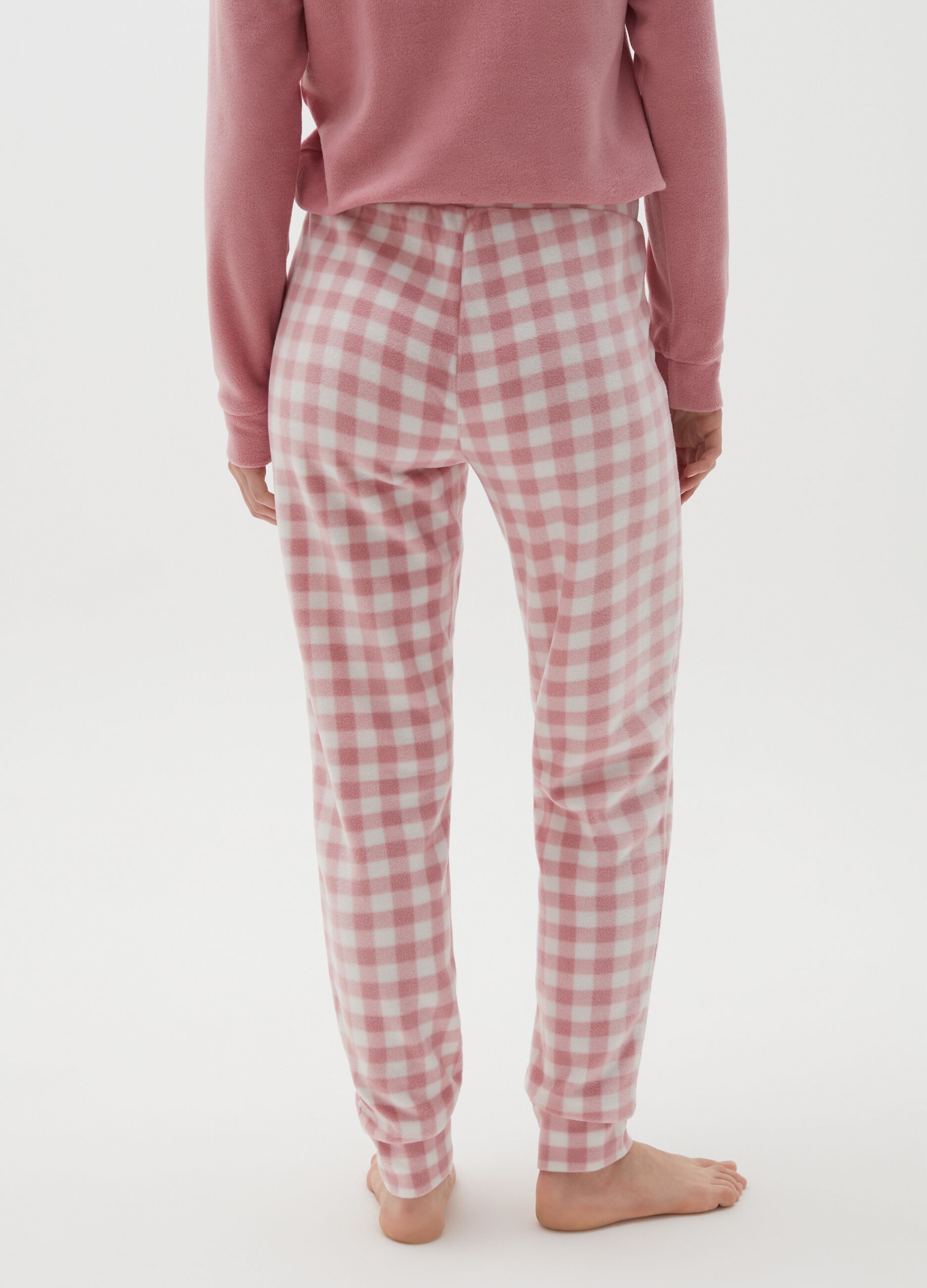 Pantalón pijama de cuadros con cordón