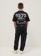 Boys' Regular Fit Black Cotton Blend Cargo Jogger Trousers_1