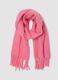 Sciarpa rosa con frange_0