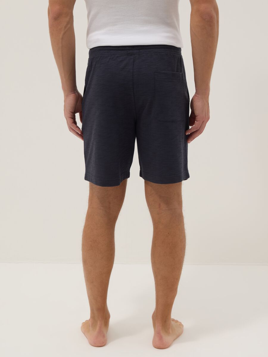 Grey cotton-blend pyjama shorts, regular fit_2