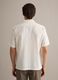 White pure organic cotton bowling-collar shirt, regular fit_3